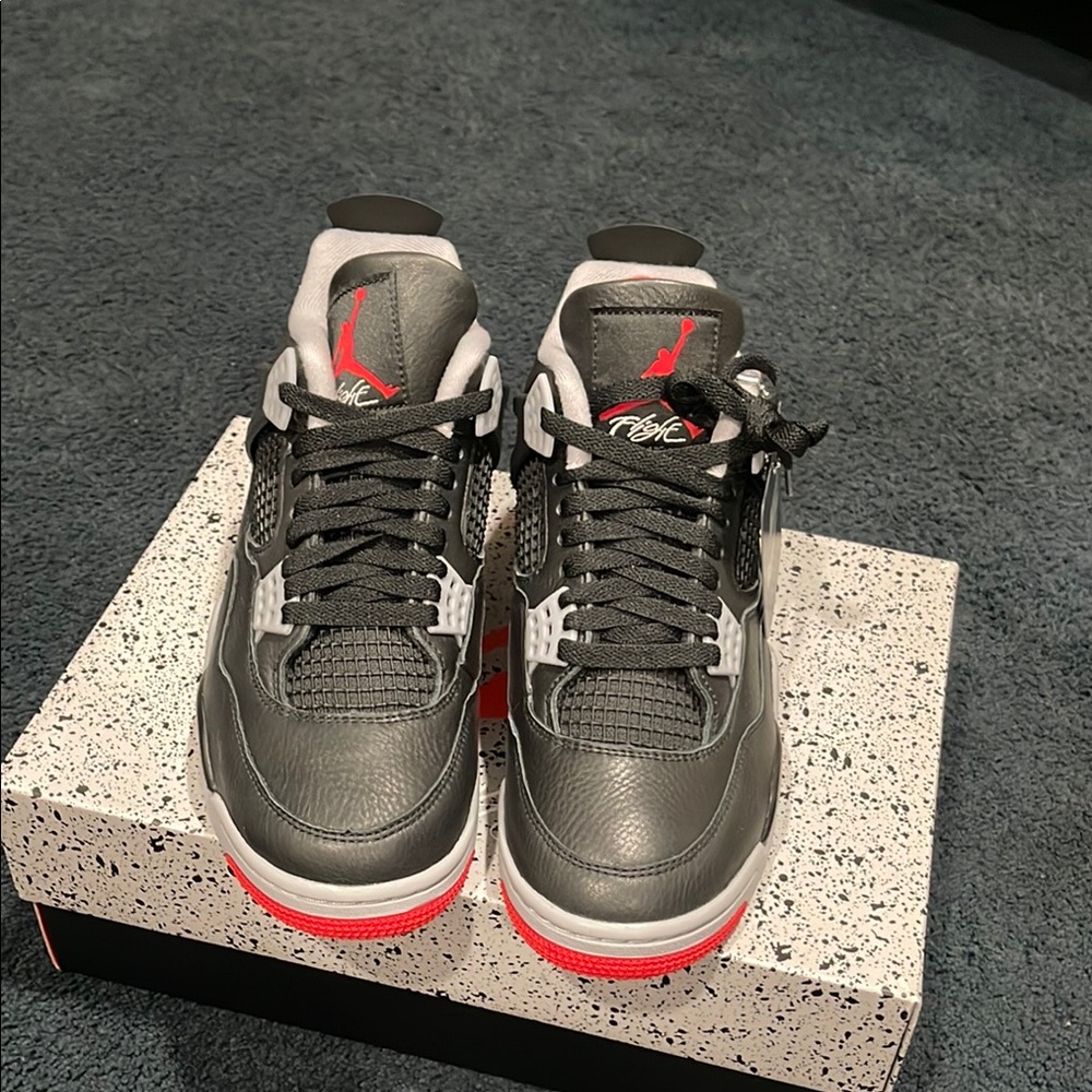 Jordan Black and Red High-Top Sneakers